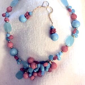 Designer Vintage signed Kenneth lane necklace/earrings set